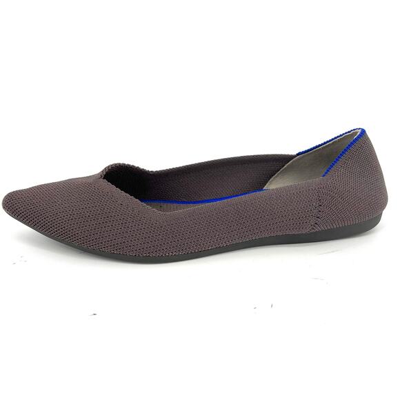 Rothy's Gray Blue The Point Pointed Toe Fabric Casual Ballet Flats (7.5) - Picture 3 of 9